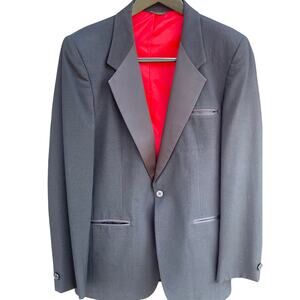 Vintage Raffinati Robert Wagner Tuxedo suit jacket 39L red lining rare union usa